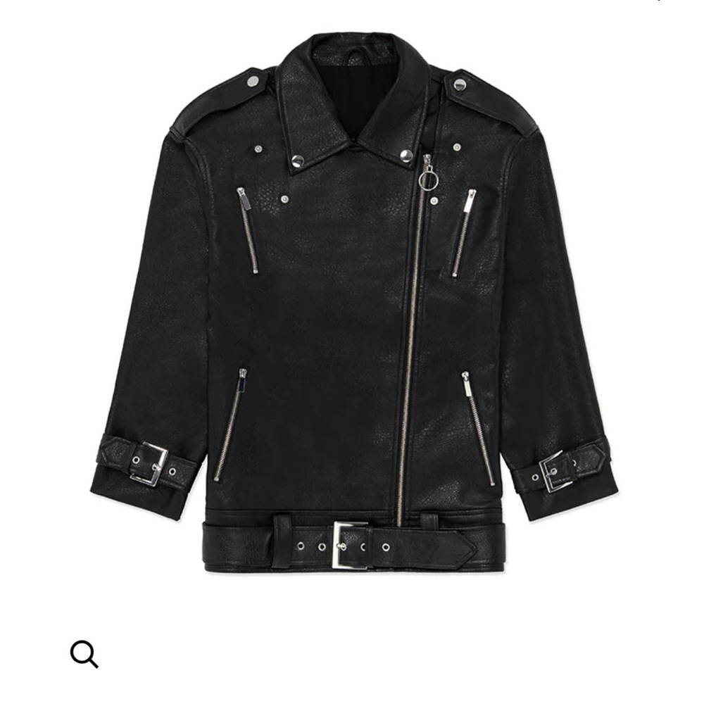 WeWoreWhat oversized faux leather moto jacket